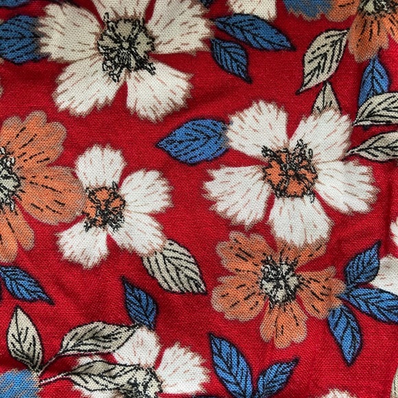 Hem & Thread Red Floral Back Detail Dress - Picture 3 of 3